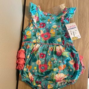 Ruffle Butts 3-6M Darling Floral Romper